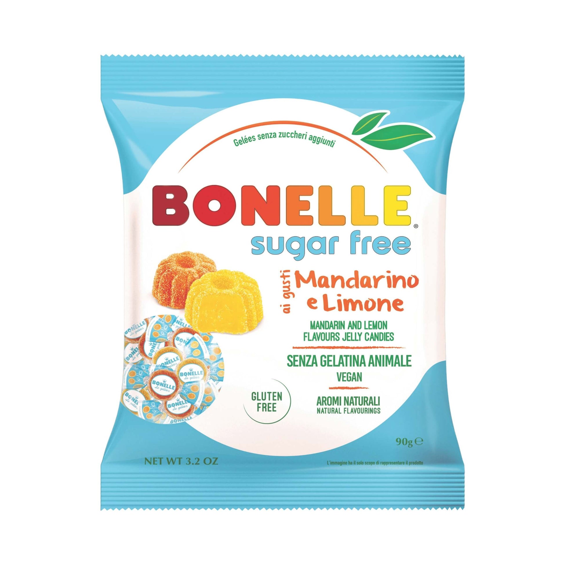 Bonelle Sugar Free Gelee mandarino e limone senza zuccheri vegan busta 90g