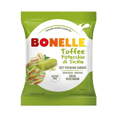Bonelle Toffee al Pistacchio Senza Glutine Vegane Busta 150g