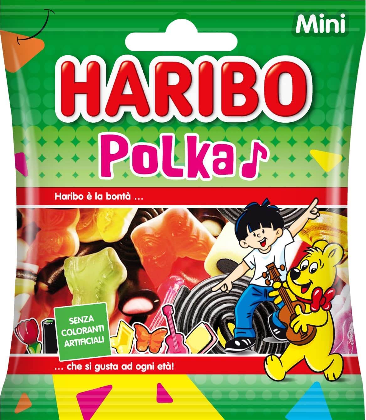 Haribo Polka mini busta 40g mix gommose frutta liquirizia Rotella Cocobat