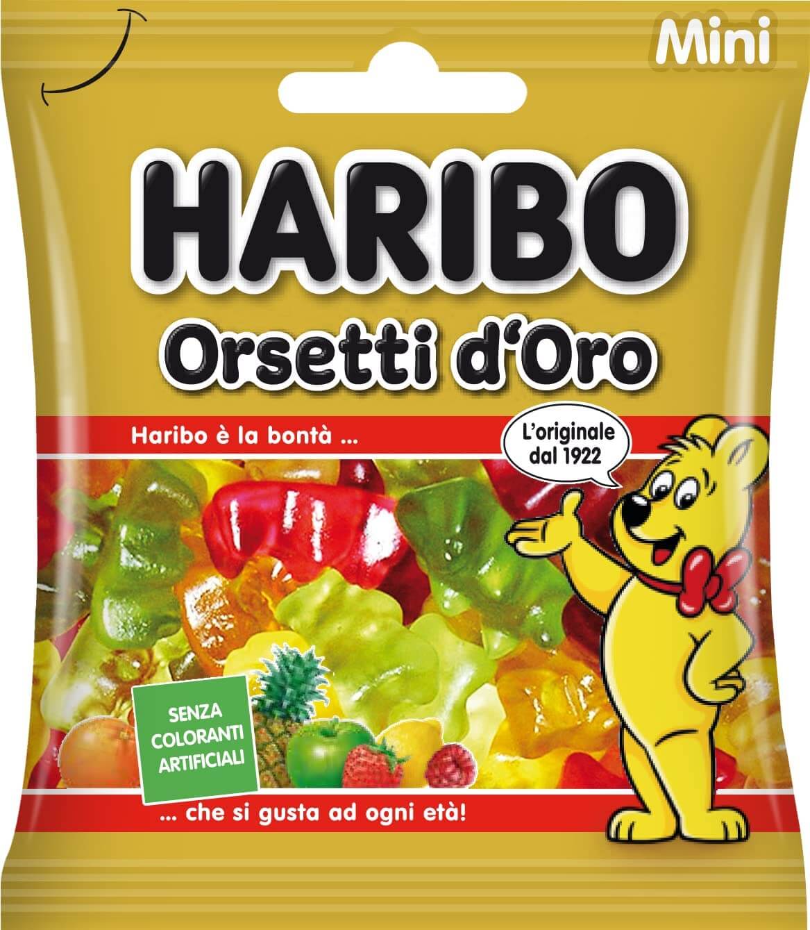 Haribo Orsetti d'Oro mini busta 40g caramelle gommose 6 gusti