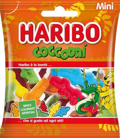 Haribo Coccodrì mini busta 40g coccodrillo gommoso pancia marshmallow