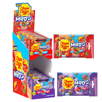 Espositore Buste Chupa Chups Mads Soft Crunchy Tutti Frutti e Frutti di Bosco (36PZ)