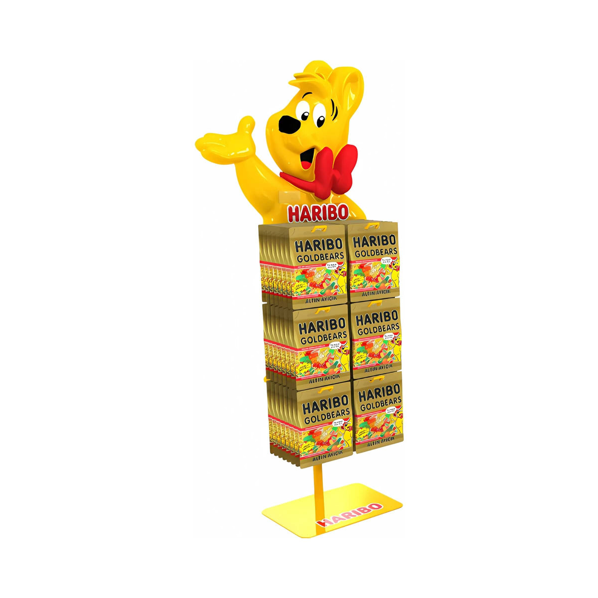 Haribo Espositore da Banco in Metallo con Orsetto con 6 Ganci