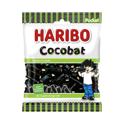 Haribo Cocobat caramelle liquirizia ripieno morbido fragola limone 80g