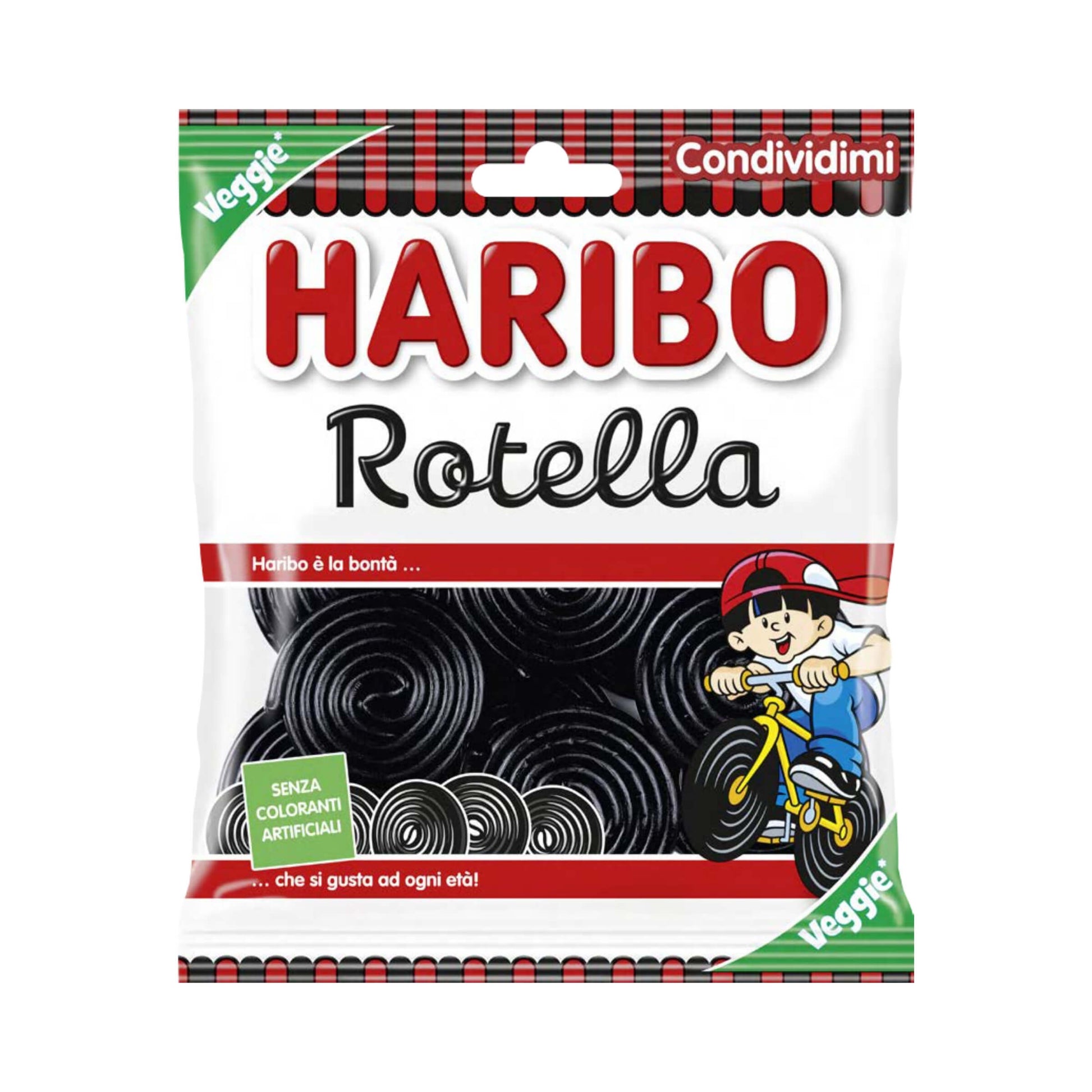Haribo Rotella liquirizia srotolabile classica 80g caramelle gommose