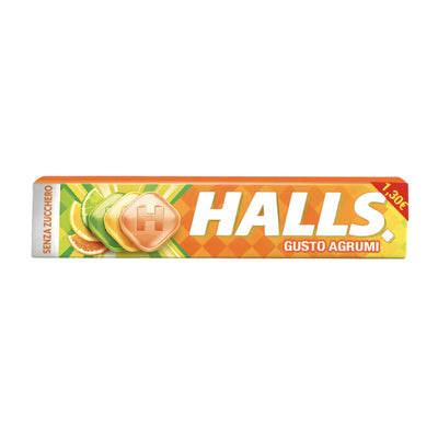 Halls Agrumi senza zucchero stick 32g limone arancia lime vitamina C