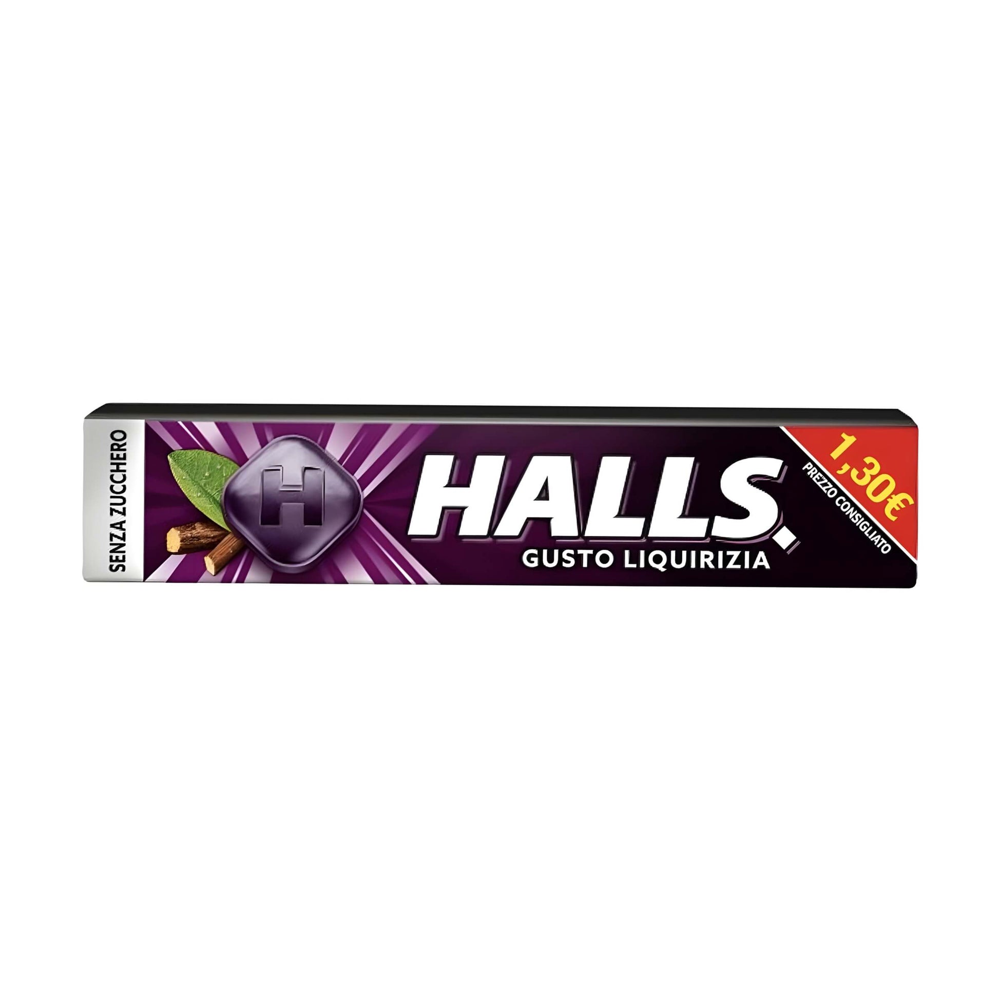 Halls Liquirizia senza zucchero caramelle balsamiche stick 32g 20pz