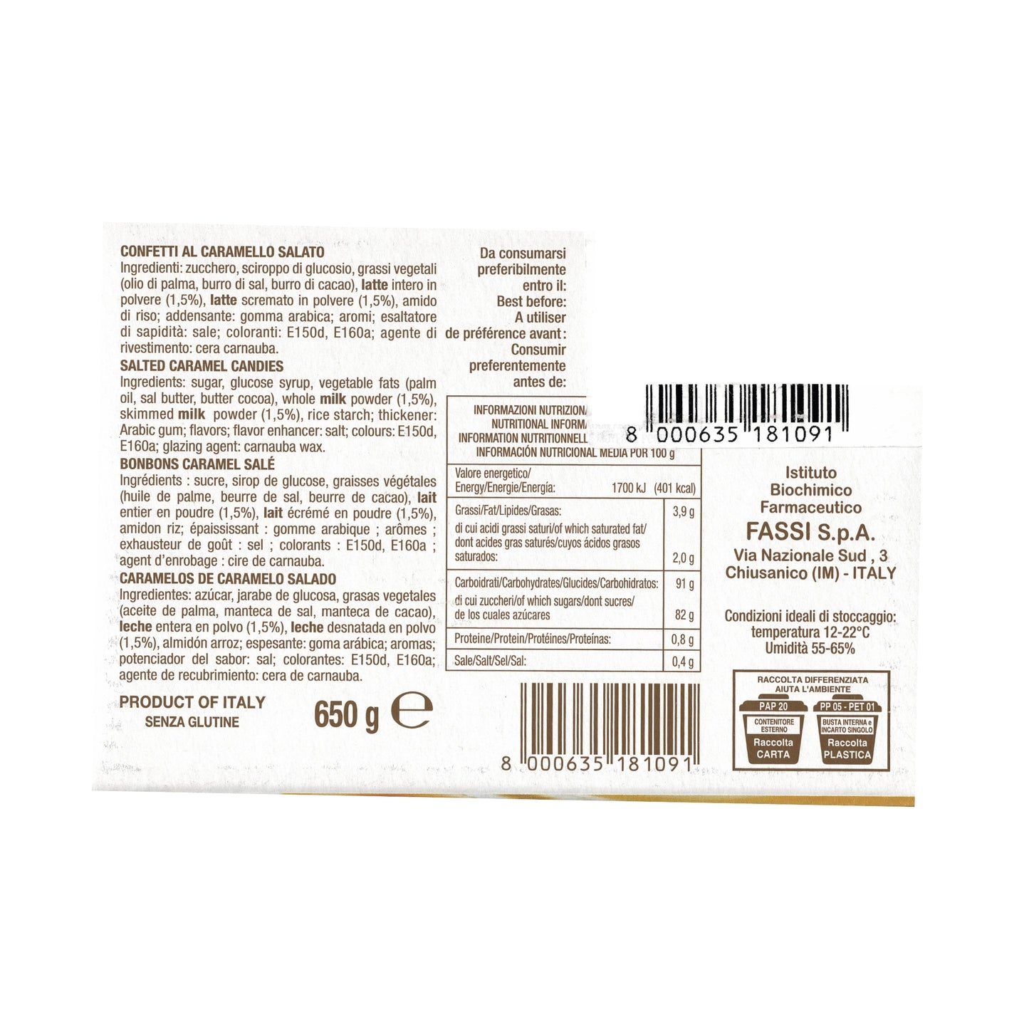ESPO MENTAL CARAMELLO SALATO 650gr (234PZ)