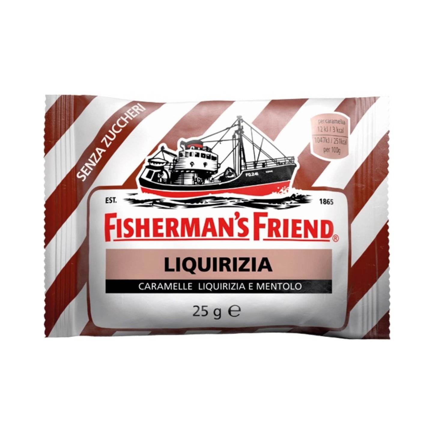 FISHERMAN'S FRIEND BIANCA MARRONE LIQUIRIZIA SENZA ZUCCHERO 25g (24PZ)