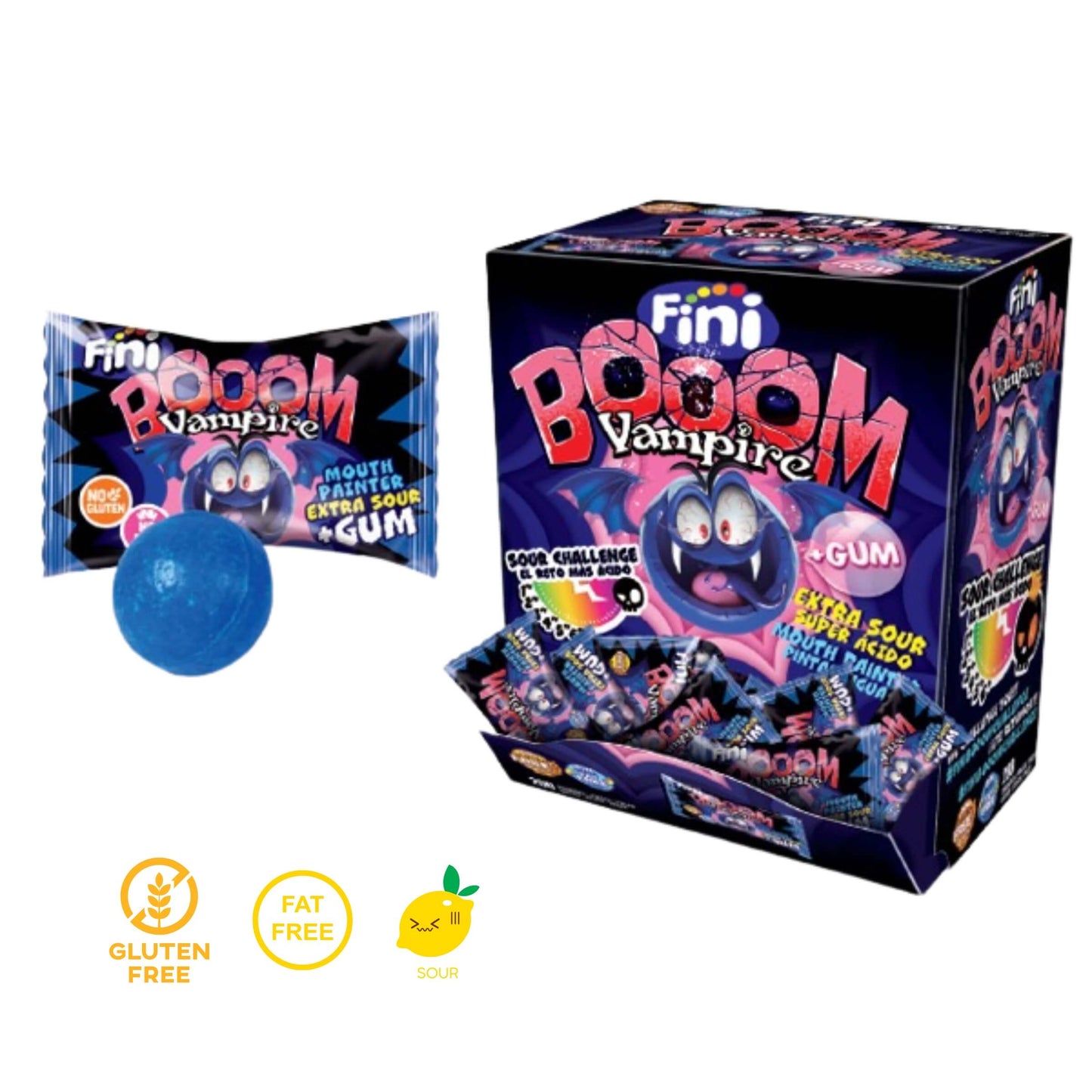 Chewing gum Fini Chicle Boom Vampire super acido confezione 200pz
