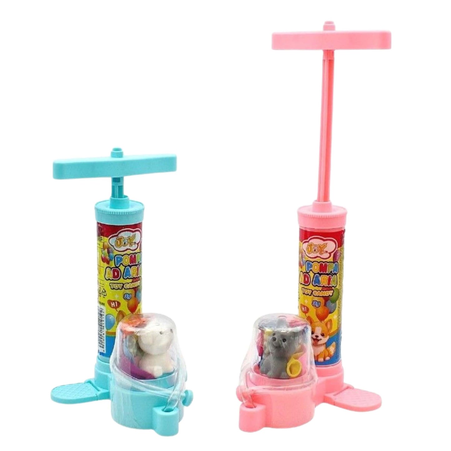 Joygum Pompa ad Aria palloncini con cucciolo collezionabile e caramelle tutti frutti