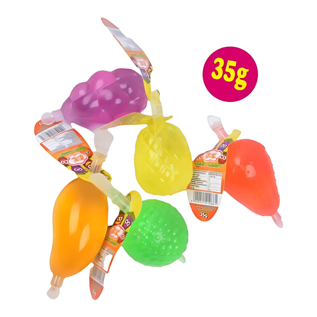 Joygum Splash Fruit Maxi Borsa con Caramelle Liquide a Forma di Frutta 1400g (40PZ)