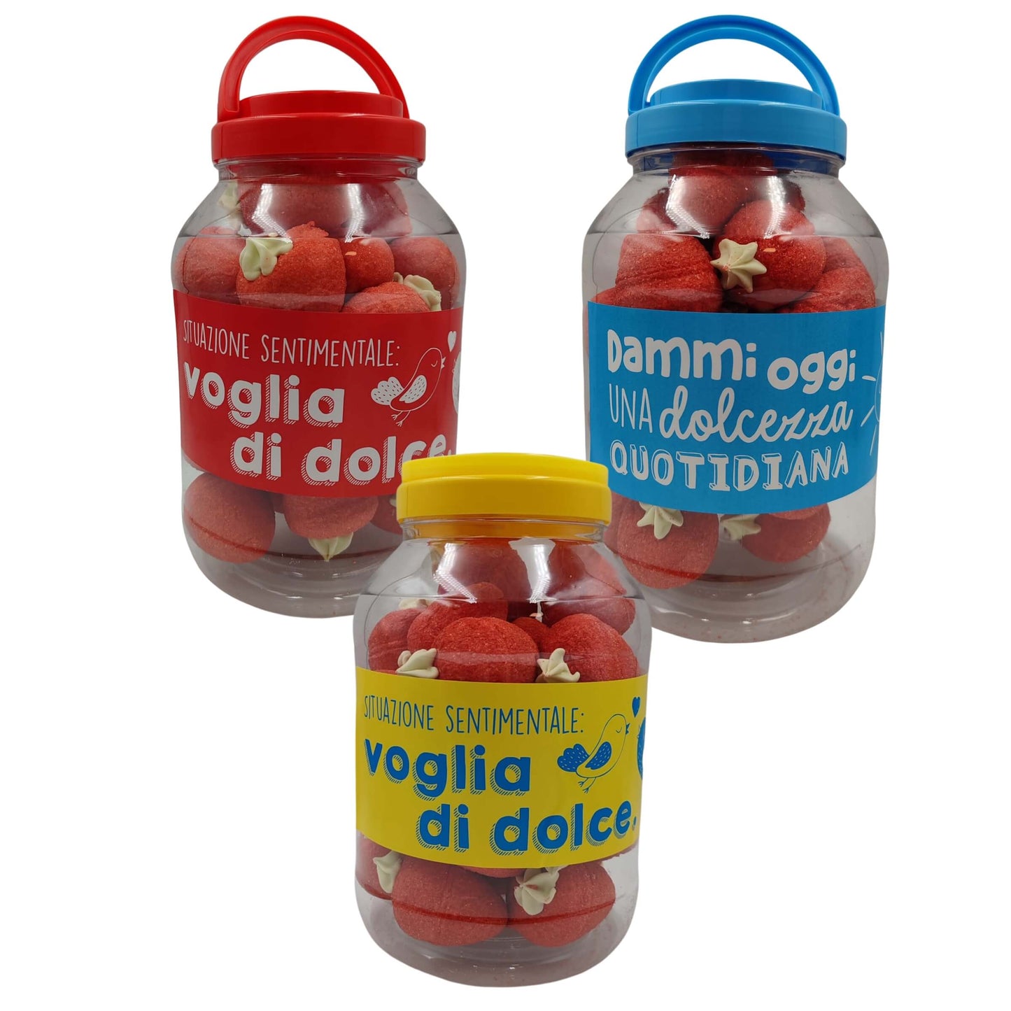 Marshmallow Fragola barattolo 500g soffici ariosi gusto fruttato dolce