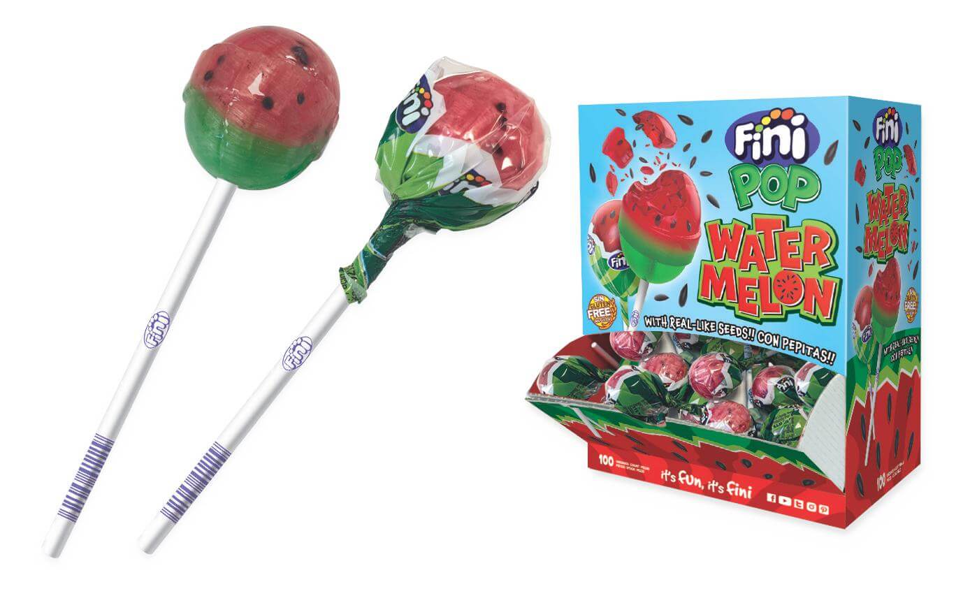 Lecca lecca Fini Pop Anguria 100pz senza glutine gusto anguria fresca