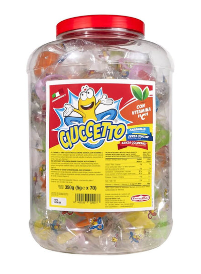 Caramelle dure Ciucci in barattolo gusto limone e arancia vitamina C senza glutine