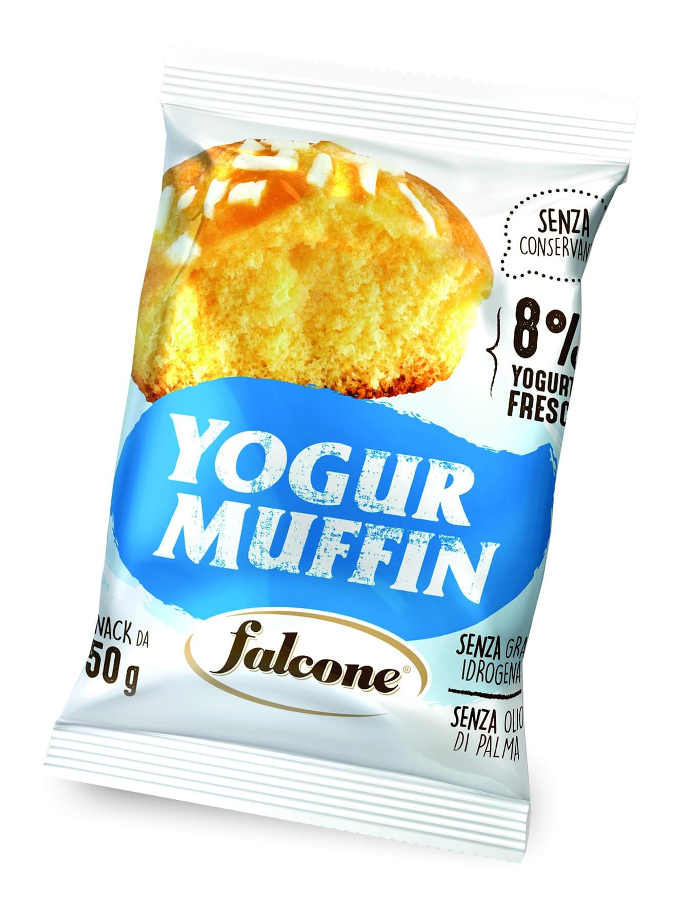 Falcone Yogur muffin con yogurt intero 8% e burro 50gr 18pz