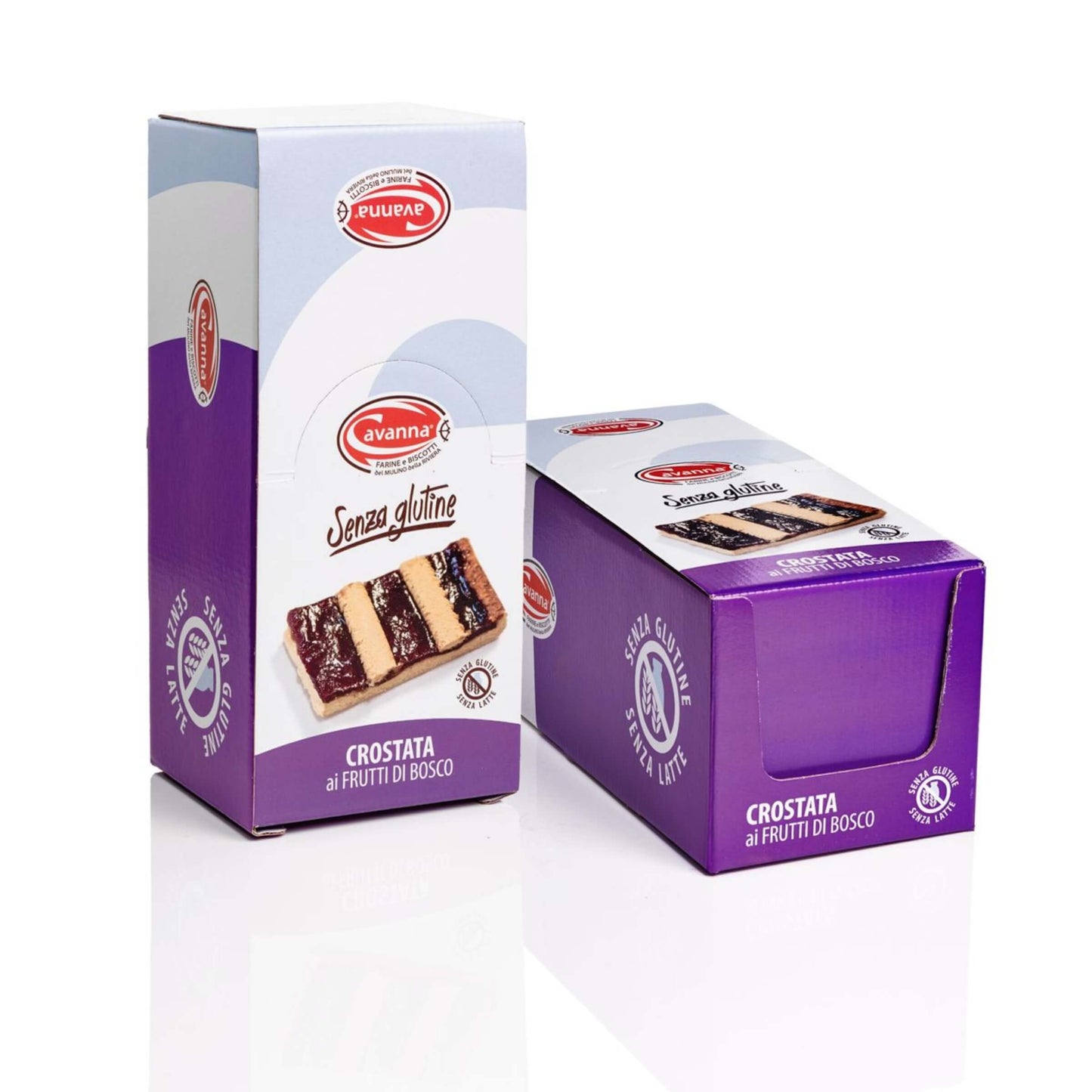 Crostatina Cavanna Senza Glutine Frolla di Riso e Mais con Ripieno di Albicocche Monoporzione 54g (24PZ)