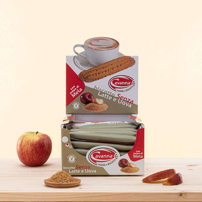 Biscotti Vegani Senza Latte e Uova Cavanna 30 pezzi monoconfezione, polpa mele provincia Cuneo
