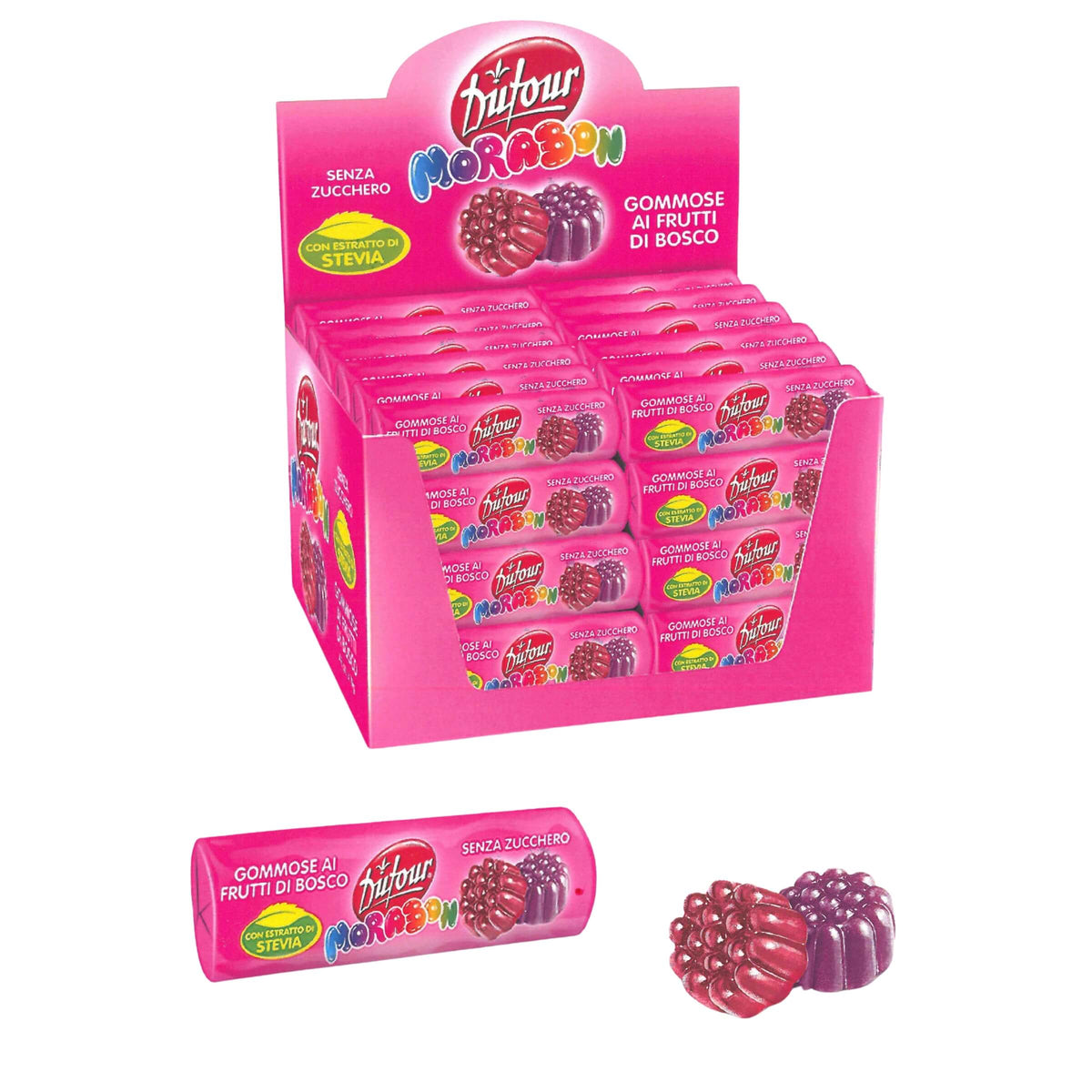 MORABON STICK FRUTTI DI BOSCO CON STEVIA 19gr (48PZ)