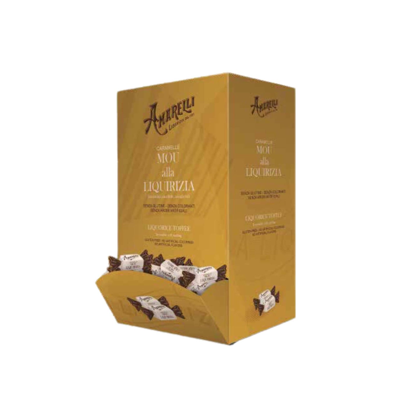 AMARELLI BOCCA DI LUPO Caramelle Mou alla Liquirizia - Gluten Free - 1000 gr - 280 pezzi