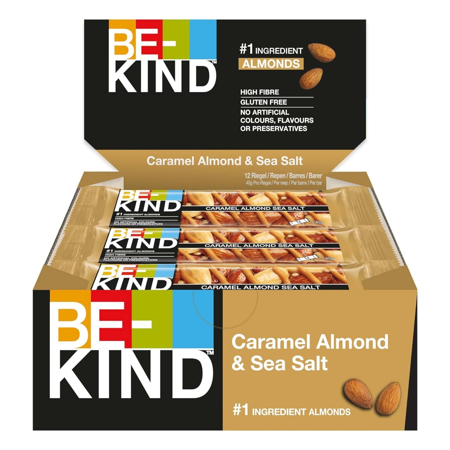 BE-KIND BARRETTA AL GUSTO DI MANDORLE CARAMELLATE E SALE MARINO (12PZ)