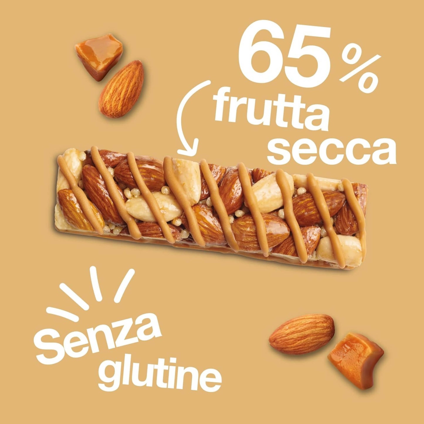 BE-KIND BARRETTA AL GUSTO DI MANDORLE CARAMELLATE E SALE MARINO (12PZ)