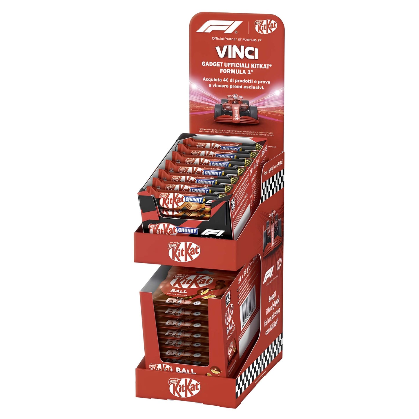 KitKat Espositore Duetto Chunky Turbo e Ball Formula 1 (48PZ)