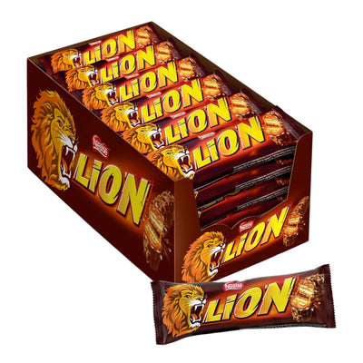 Lion Nestlé 42g barretta wafer caramello cereali espositore 24 pezzi