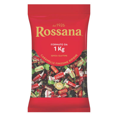 Busta da 1 kg caramelle finissime Rossana Gran Selezione sfuse con assortimento di gusti