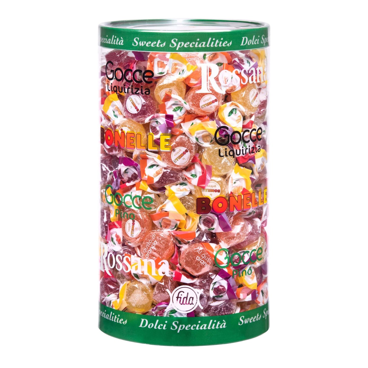Barattolo Bonelle 1,8 kg con caramelle morbide gelée ai gusti di frutta in assortimento