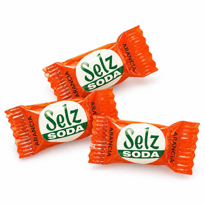 Dufour Selz Soda Arancia Caramelle Frizzose con Oli Essenziali di Agrumi Busta 1 kg