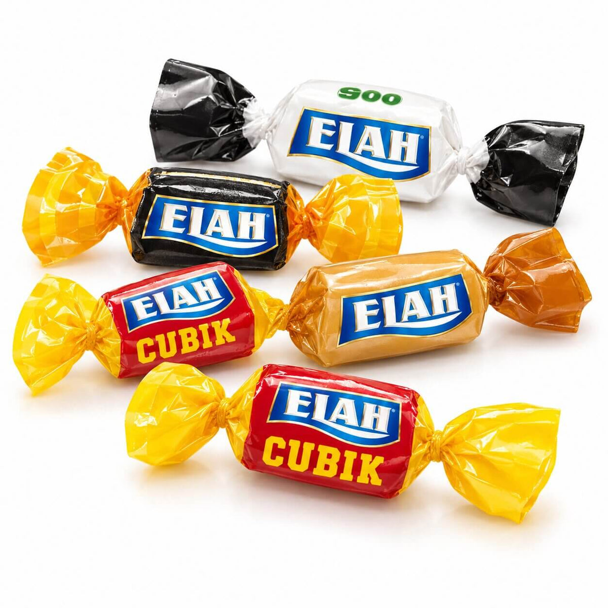 Elah Toffé Assortite Caramelle Morbide Kremliquirizia Mentaliquirizia Cubik e Kremcaramel Busta 1 kg