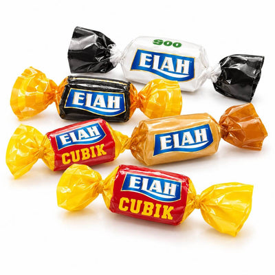 Elah Toffé Assortite Caramelle Morbide Kremliquirizia Mentaliquirizia Cubik e Kremcaramel Busta 1 kg