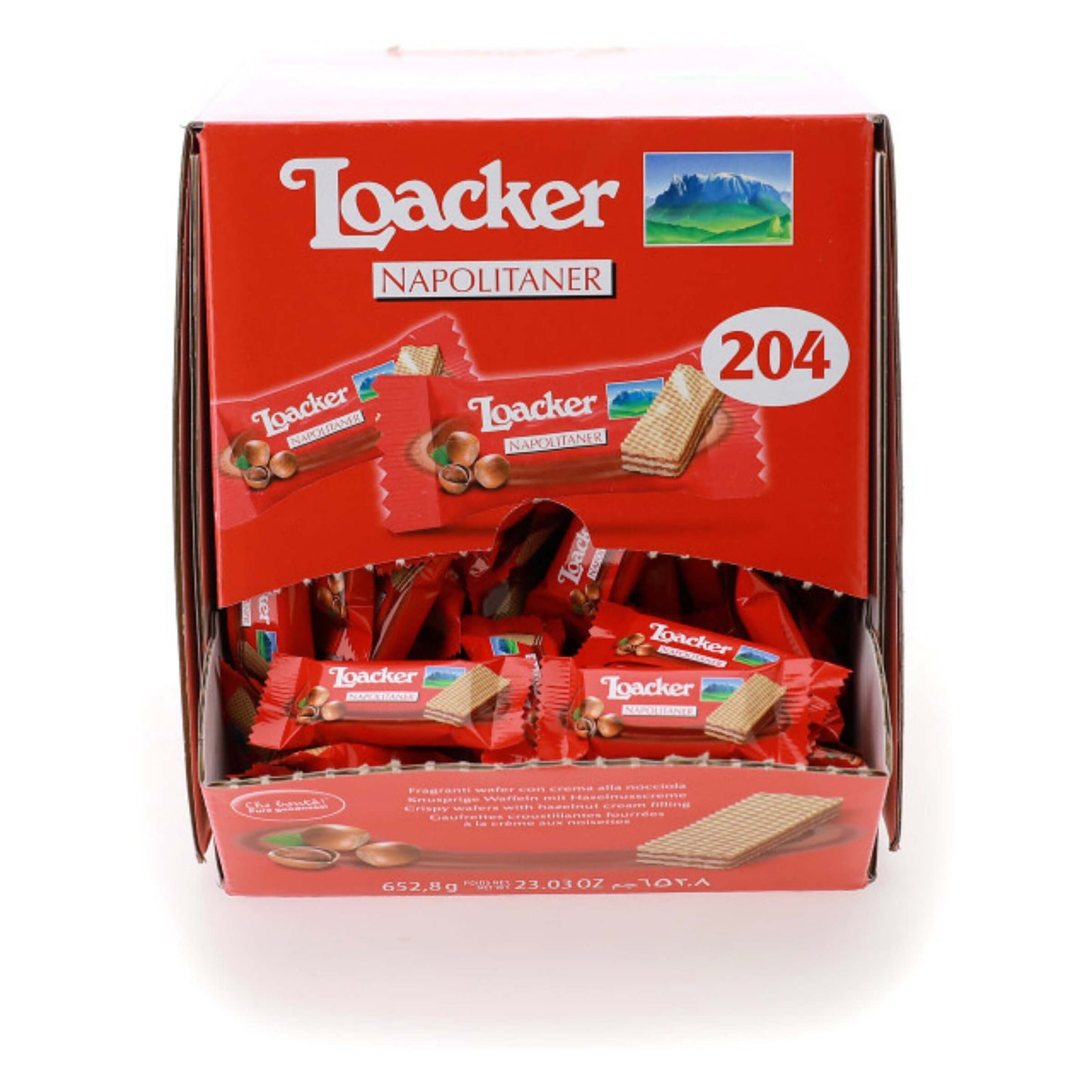 Dispenser Loacker Mini Wafer 3,2 gr Napolitaner con Crema alla Nocciola (204PZ)