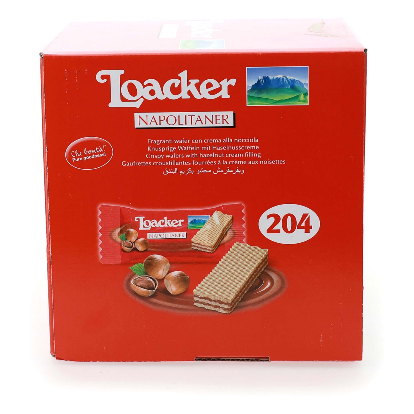 Dispenser Loacker Mini Wafer 3,2 gr Napolitaner con Crema alla Nocciola (204PZ)