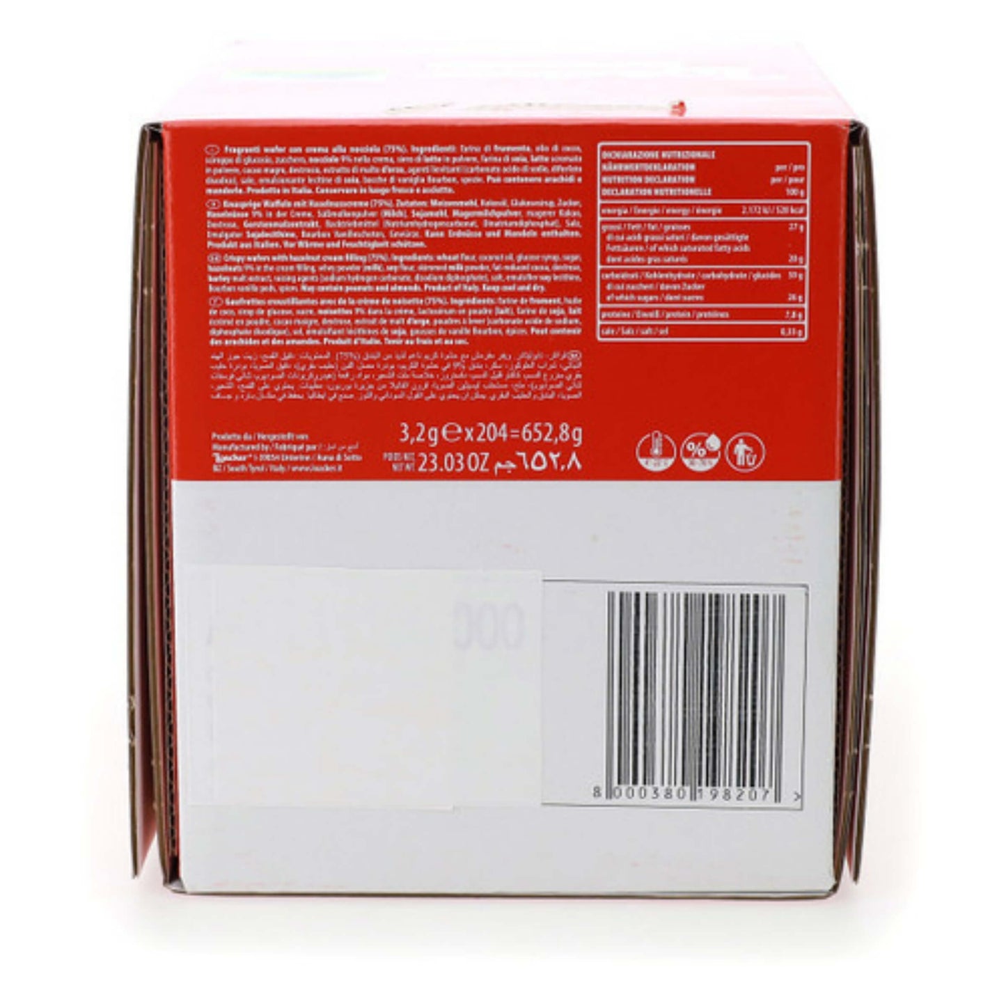 Dispenser Loacker Mini Wafer 3,2 gr Napolitaner con Crema alla Nocciola (204PZ)