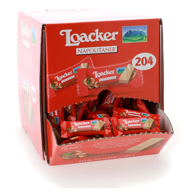 Dispenser Loacker Mini Wafer 3,2 gr Napolitaner con Crema alla Nocciola (204PZ)