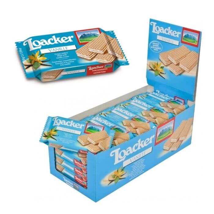 LOACKER WAFER NAPOLITANER VANIGLIA 45gr (25PZ)
