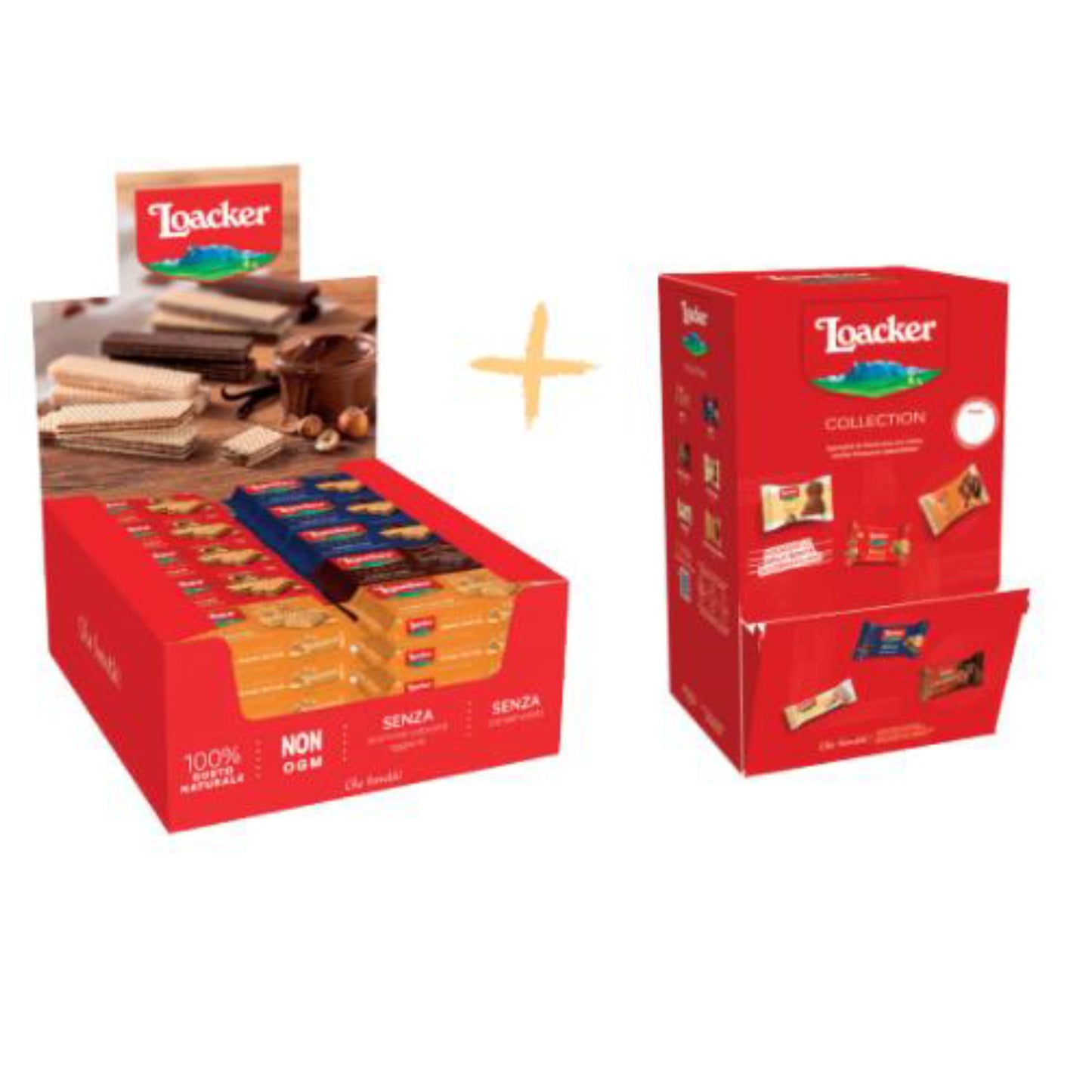 Loacker Canvass 2026 Bundle Espositore Wafer 60 x 45 g + Assortimento Best Of 688,4 g (130PZ)