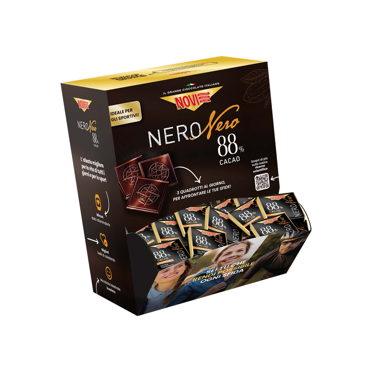 Display Novi NeroNero Cacao 88% Mini Tavolette 2 kg (400PZ) 3647
