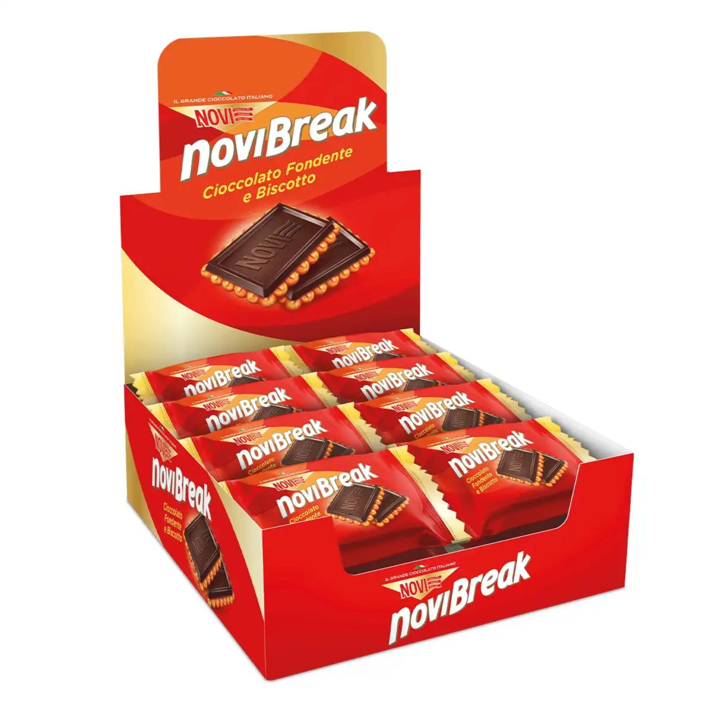 Espositore Novi Break Biscotto con Cioccolato Fondente 45gr (24PZ)