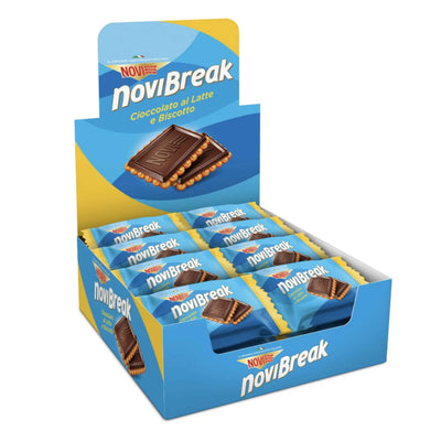 Espositore Novi Break 24pz biscotto frolla con cioccolato al latte Novi 45gr monoporzione