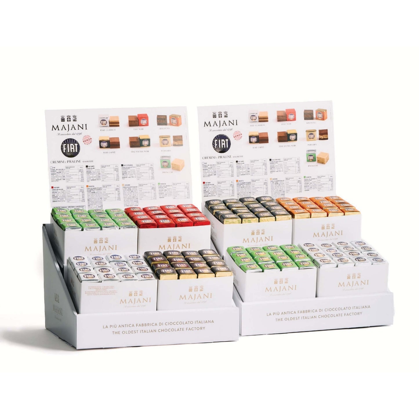 Majani Espositore Cremini Fiat L'Assortito 6 Gusti Senza Glutine 3,802 Kg (384PZ)