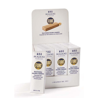 Majani Gran Cremino Fiat Classico Barretta 4 Strati Nocciole e Mandorle Senza Latte 100 g (45PZ)