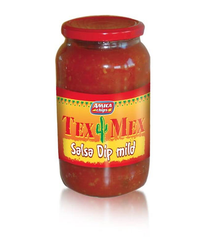Barattolo da 1050g salsa Dip Mild Tex Mex Amica Chips con pomodoro, spezie e peperoni
