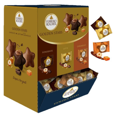 Ferrero Rocher Espositore Bocca di Lupo Golden Stars Praline al Cioccolato (180PZ)