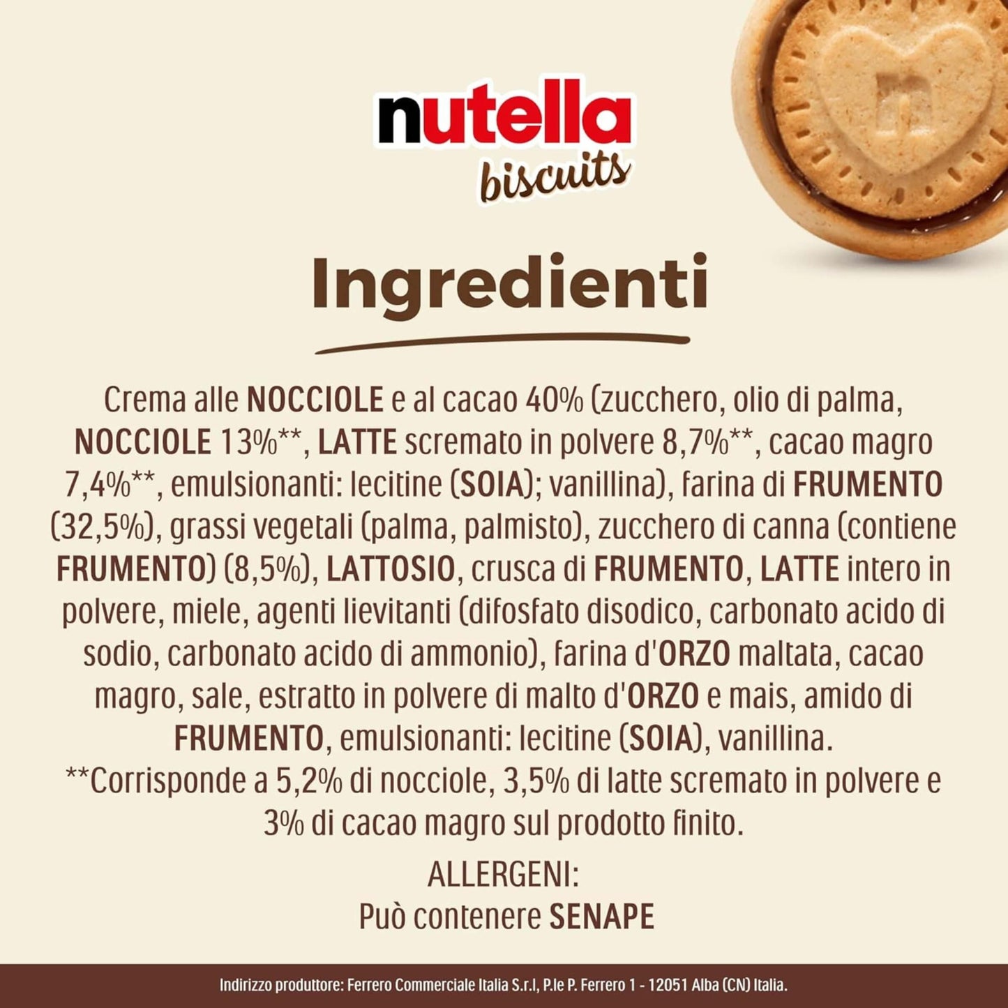 Ferrero Nutella Biscuits 41,4 gr T3 (28PZ)