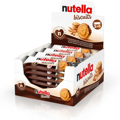 Ferrero Nutella Biscuits T3 Biscotti Ripieni con Crema alla Nocciola e Cacao 41,4 gr (28PZ)