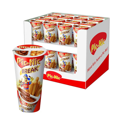 Pic-Nic Break Barattolo Grissini con Crema alla Nocciola e Cacao 50 g (24PZ)