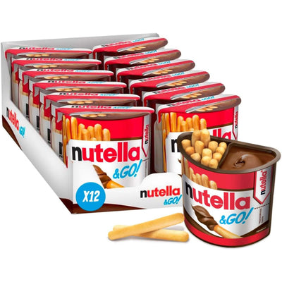 Ferrero Nutella & Go Snack con Crema Spalmabile alla Nocciola e Biscotti Salati 48g (12PZ)